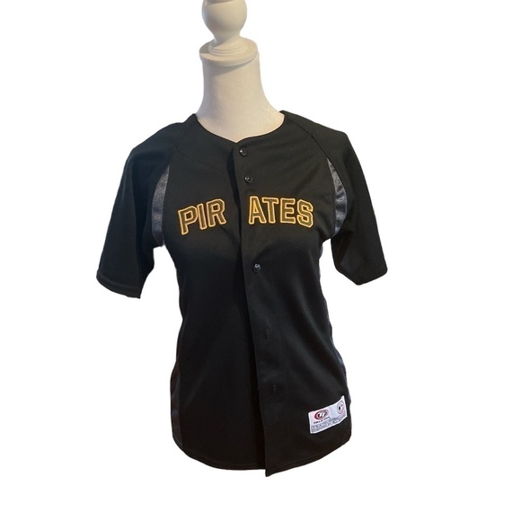 MLB Tops - Vintage Women’s Pittsburgh Pirates Baseball Jersey Button Down Size Small